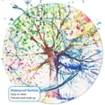 thumbnail image 5 of BOSOBO Mouse Pad, Personalized Round Mousepad, Cute Mouse Mat with Design, Small Rubber Gaming Mouse Pad with Stitched Edges, Office Mouse Pad for Women Men Kids, 7.9" x 7.9", Colorful Tree of Life, 5 of 7