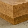 thumbnail image 6 of Coffee Tables 43.31 Inch Faux Burl Wood Pattern Decal Coffee Table,Rectangle Mid-Century Modern Table for Living Room,Coffee Table with Sturdy MDF Pedestal for Office,Apartment,Coffee Tables With Sto, 6 of 10