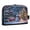 Snowman Next to Christmas Tree, variant on Standing Pencil Case with Base Large Capacity Stationery Pouch Pen Bag with Zipper for Women Men Mysterious Christmas Night Scene