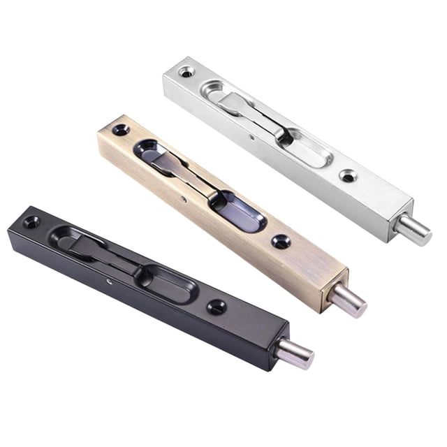 3 pestillos de puerta de material acero inoxidable de 6 pulgadas para bloquear puertas.