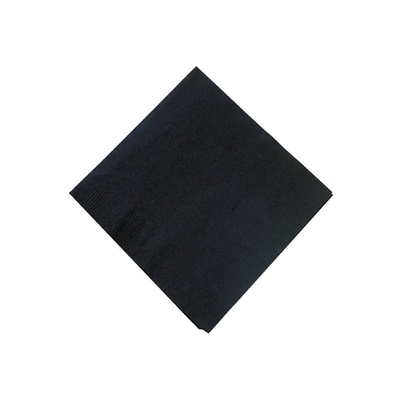 Black 9 7/8" Paper Napkin (50Pc) - Party Supplies - 50 Pieces