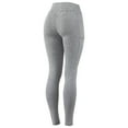 thumbnail image 5 of AWZXDE Honeycomb Texture Yoga Pants with Pockets High Waist Compression Workout Leggings for Women Sweat-Wicking Grey,XXL, 5 of 7