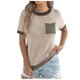 thumbnail image 3 of RKSTN T Shirts for Women Oversized Crewneck Short Sleeve Shirts Womens Casual Solid Plus Size Round Neck Loose Fits Comfy Tee Shirt with Chest Pocket Summer Clothes, 3 of 9