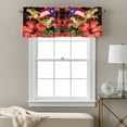 thumbnail image 3 of Puerto Rico Flag Valance Curtain Red Althea Floral Green Frog Black Background Window Valances Rod Pocket Short Curtains Window Treatments for Kitchen Bedroom Bathroom Laundry 54" x 18", 3 of 9