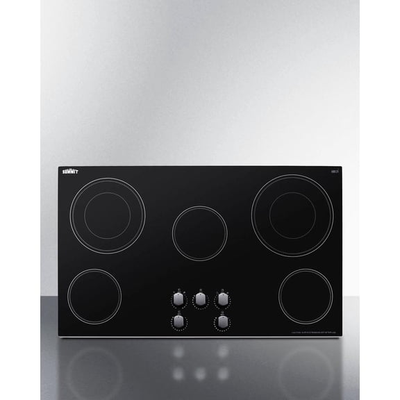 36" Wide 208-240V 5-Burner Radiant Cooktop