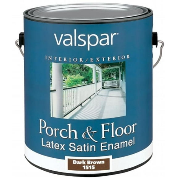Valspar Brand 1 Gallon Dark Brown Porch &amp;amp;amp; Floor Latex Satin Enamel 27-1515 GL - Pack of 2