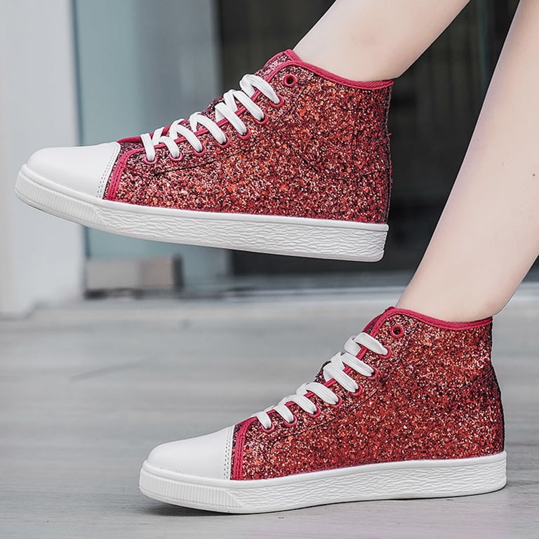 Mepaouo Rhinestone Fashion Sneakers for Women High Top  display picture 1