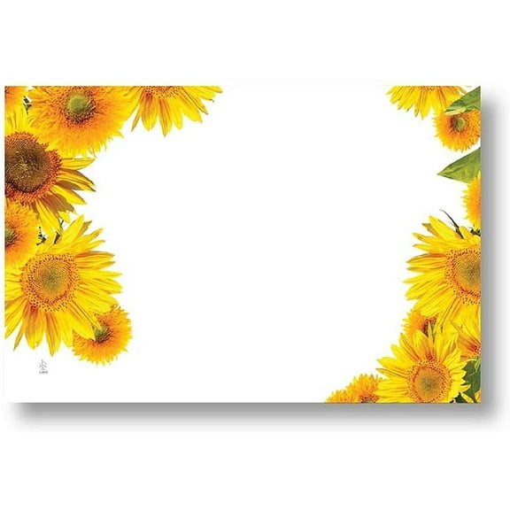 Yellow Sunflowers Enclosure Cards/Gift Tags - 3 1/2in. X 2 1/4in. - 50/Pack (AC4969)