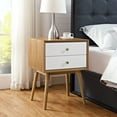thumbnail image 5 of Modà Modern Contemporary Urban Design Bedroom Nightstand, White, Wood, 5 of 5