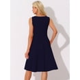 thumbnail image 3 of DARING DIVA Sweetheart Neck Swing Sleeveless Dress XS Dark Blue, 3 of 6