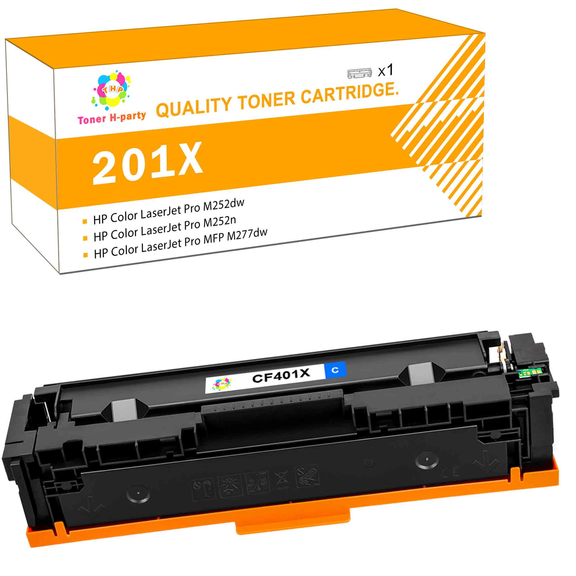 lila Stijg Beperkt Toner H-Party Compatible Toner Cartridge for HP 201X CF400X Color Laserjet  Pro MFP M277dw M252dw M277c6 Printer (Cyan, 1-Pack) - Walmart.com