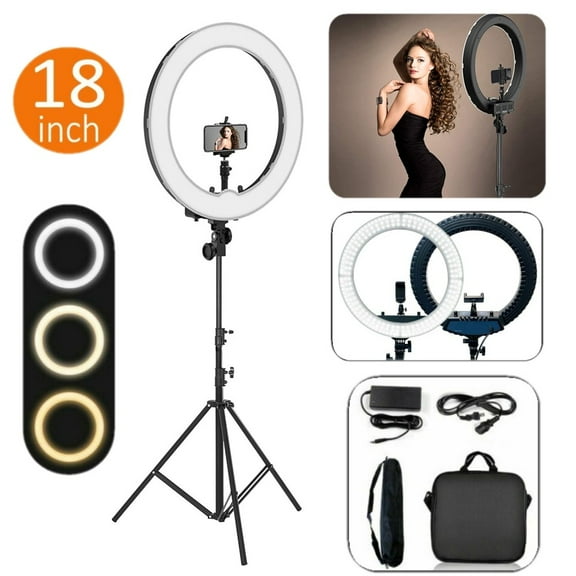 Ring Light Kit 17" 55W 5500K Dimmable LED Ring Light, Light Stand, Carrying Bag for Camera,Smartphone,YouTube,Self-Portrait Shooting