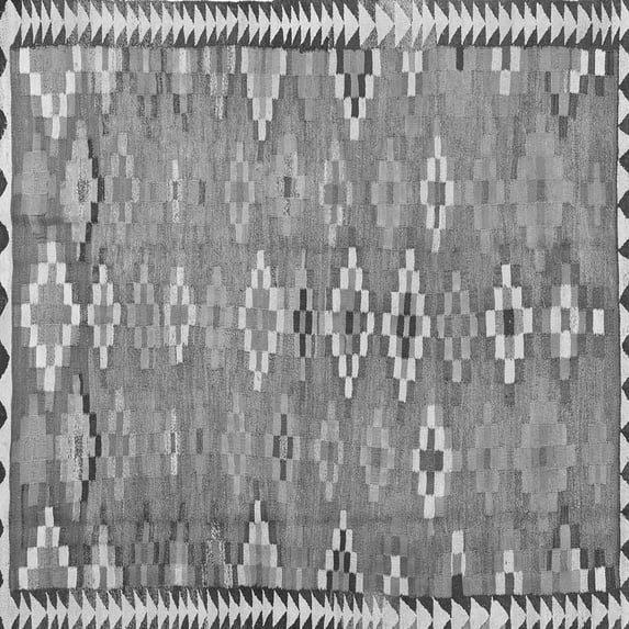 Ahgly Company Indoor Square Oriental Gray Traditional Area Rugs, 5' Square