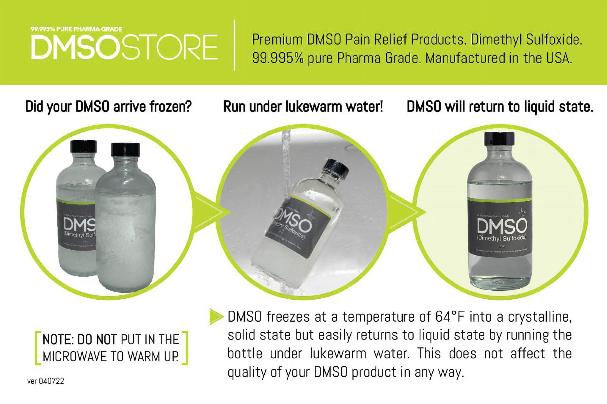 Nature's Gift DMSO Liquid Plastic - 8 fl oz (235 mL) 