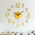 thumbnail image 4 of Frameless 3D Diy Wall Clock Kit, Silent Mirror Acrylic Numbers, Modern Large Decorative Clock for Living Room, Bedroom, Office, Easy Stick-On Installation, Unique Housewarming Gift, Acrylic Panel Set, 4 of 6