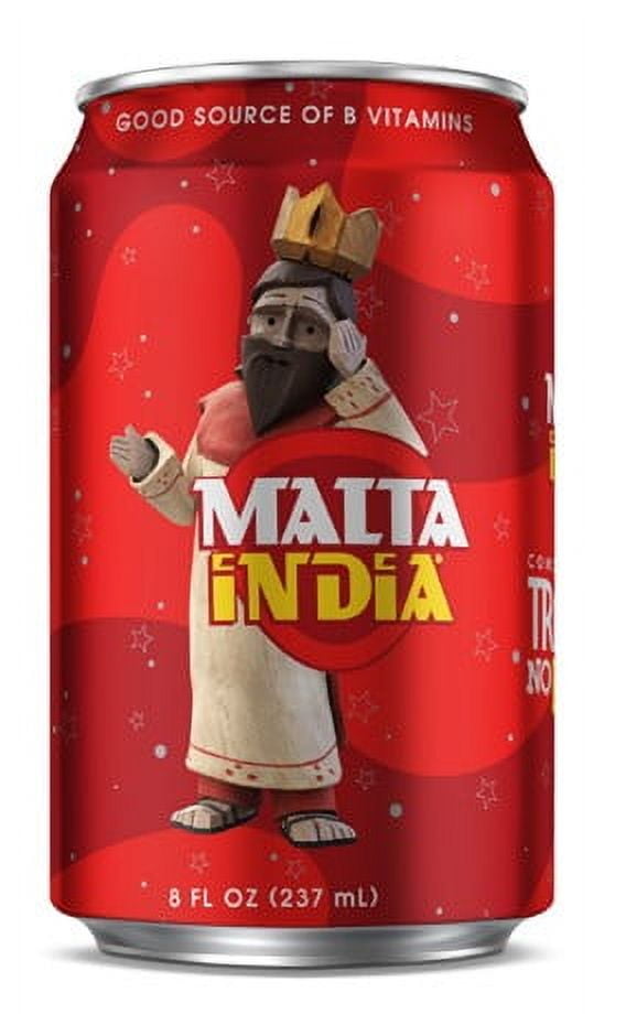 (2 pack) Malta India Malt Beverage 6 Pack 8 fl oz Aluminum Can, Allergens Not Contained