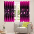thumbnail image 5 of Honeycomb Curtains 30%-50% Blackout Neon Pink Black Geometric Curtains & Drapes Bedroom,Geometry Beehive Window Curtains,Gradient Striped Window Treatments, 5 of 6