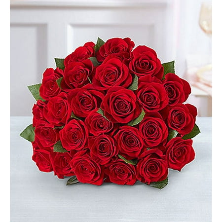 Mother's Day Fresh Flowers - Two Dozen Red Roses Bouquet (Best Price Dozen Roses)