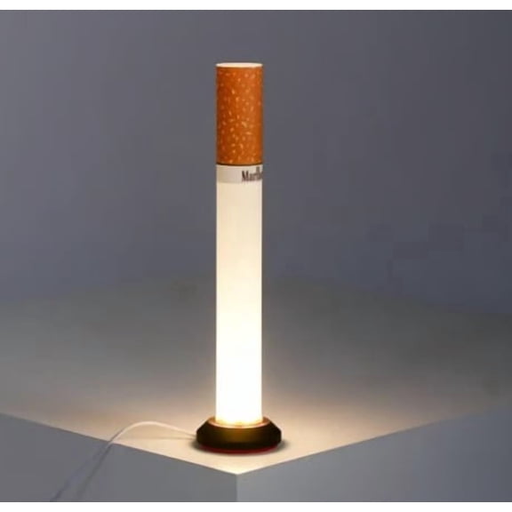MYUNNIL Cigarette Ambient Night Light, Novelty Oversized USB Powered Warm LED Tabletop Lamp, 12" Modern Waterproof Decorative Lighting for Bedroom Office Decor & Party Gift