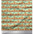 thumbnail image 1 of Soimoi Polyester Crepe Fabric Spider Web & Pumpkin Halloween Print Fabric by The Yard 42 Inch Wide, 1 of 3
