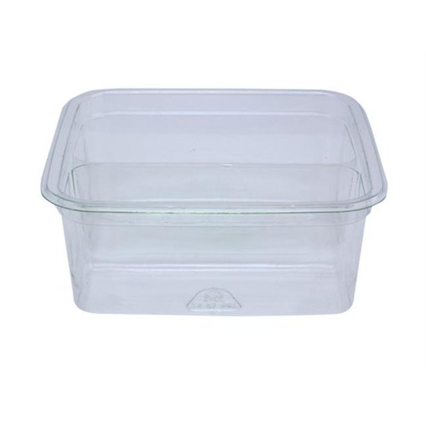 Pactiv YY4S8 4 in. 8 oz Square Deli Container Plastic, Clear Case of