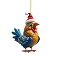 thumbnail image 1 of Fiudx Lindo Colgante de Gallo para Coche, Adorno para Árbol de Navidad, Ideal para El Hogar y El Coche, Versátil, 8,5 Cm., 1 of 2