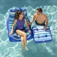 thumbnail image 5 of Big Joe Captain's Caddie No Inflation Needed Pool Float Drink Holder, Blurred Blue Double Sided Mesh, Quick Draining Fabric, 2 feet, 5 of 9