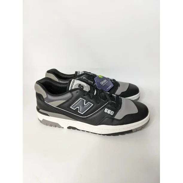 New Balance 550 Mens 11.5 Shadow Black Grey White Shoes Basketball Casual
