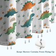 thumbnail image 6 of Dinosaur and Rainbow Pattern Shower Curtain 36"x72" ,Bathroom Decorative Shower Curtains Set with 12 Hooks,Modern Waterproof Washable Shower Curtain, 6 of 6