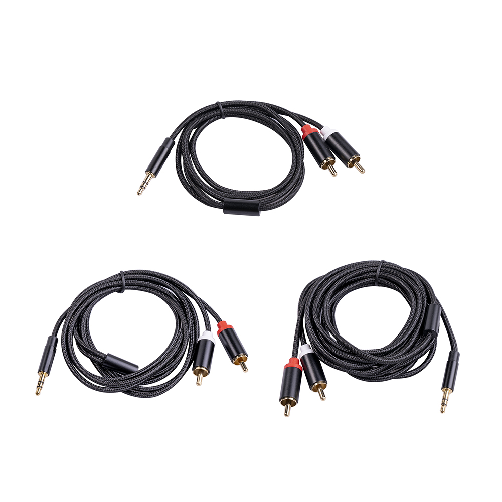 RCA Cable HiFi Stereo 2RCA to 3.5mm Audio Cable AUX Jack 3.5mm Y