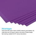 thumbnail image 4 of Uxcell 11.42'' Plastic Sheet Shrink Films Paper BOPS Purple 10pcs, 4 of 5