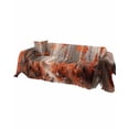 thumbnail image 2 of Abstract Forest Sofa Couch Covers for 3 Cushion Couch,Washable L Shape Sectional Sofa Covers for Loverseat,Burnt Orange Modern Tree Shabby Chic Painting Slipcover Throw Blanket Futon Cover 71x134, 2 of 8