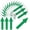 Green, variant on 48 Pcs Black Arrow Floor Stickers, 7.9" x 2" Self‑Adhesive Directional Arrow Decals, Waterproof Removable Direction Signs, Heavy‑Duty Markers for Warehouse, Office, Parking Lot, Road, Wall, Pavement