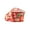 Gingerbread Cookies and Candies, variant on LaRibbons 2 1/2" Wired Ribbon, Red Stripe on Red Sheer, 10 Yard Roll