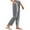 Gray, variant on TRUBKH Cotton Linen Pants Pull On Pants Paperbag Pant Plain Drawstring Trousers Palazzo Pants Gaucho Pant Palazzo Pants Resort Wear for Women 2026 Straight Leg Lounge Trouser Flowy Gauze Black L