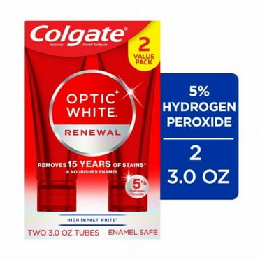 2X - Colgate Optic White Renewal Whitening Toothpaste Value Pack High Impact White