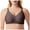 Coffee, variant on Womens Seamless Bras No Underwire V Mesh Comfort Bralette Full Coverage Push Up Everyday T-Shirt Bra Sexy Underwear for Women White