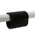 thumbnail image 1 of Solid Black Plastic Shower Curtain Rings - Set of 12, 1 of 5