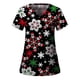 thumbnail image 4 of Camiseta de enfermera navideña, uniforme de enfermera para mujer, estampado de alce de dibujos animados, manga corta, bolsillo, uniformes médicos de enfermería, Harajuku, 4 of 5