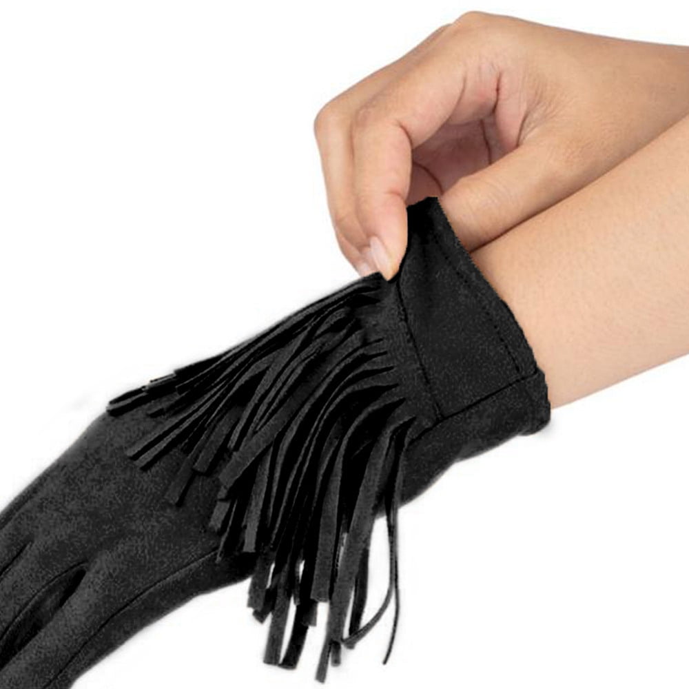 5M Velvet Tassel Ribbon Black 6-1/8 inch(154mm) about 5.47 Yards(5m)/set DIY