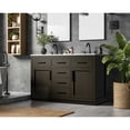 thumbnail image 3 of Elegant Kitchen and Bath Alden 54 inch Double Bathroom Vanity in Mocha Brown, 3 of 10