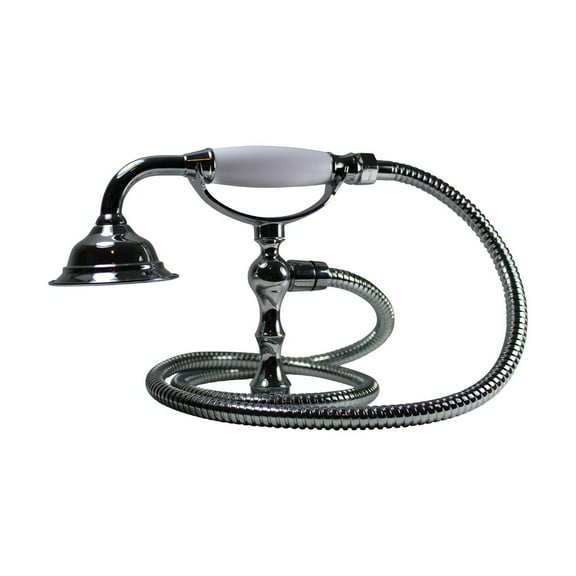 Renovators Supply Manufacturing Handheld Telephone Shower Head Set with Bathroom Sink Faucet, 58-Inch Chrome Flexible Hose, Bathroom Tap Attachment for Bathtubs and Utility Use