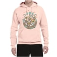 thumbnail image 2 of Wild Bobby I Only Told The Moon, Moon Phases Daisies and Butterflies Vintage Unisex Hoodie Sweatshirt, Blush Pink, Medium, 2 of 6