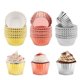 thumbnail image 4 of Revestimientos para cupcakes de papel de aluminio dorado y plateado JAMW 200 unidades, 4 of 5