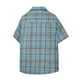 thumbnail image 3 of Blusa y camisa de manga corta con cuello vuelto para hombre, estilo casual, con botones, bolsillos y solapa, de manga larga, a la moda, 3 of 4
