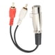 thumbnail image 2 of Cable XLR Hembra A 2RCA, Reduce La Distorsión El Cable Adaptador De Sonido Mejora La De La Transmisión De La Señal Plug And Play Seguro De 5,9 Pulgadas Para Micrófono, 2 of 7