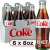 Diet Coke Diet Cola Soda Pop, 8 fl oz Glass Bottles, 6 Pack