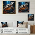 thumbnail image 4 of Designart "Cosmic Turtle Journey in Art" Animals Turtle Floater Framed Canvas Prints, 4 of 5
