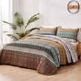 thumbnail image 2 of Juego de Edredón Boho Marrón Reversible WONGS BEDDING para Cama Individual, 2 of 7