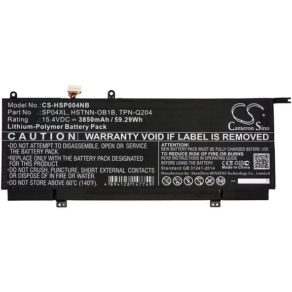 3850mAh SP04061XL SP04XL HSTNN-OB1B L28764-005 TPN-Q203 TPN-Q204 L28538-AC1 Battery for HP Spectre X360 13T-AP000 CTO Spectre X3